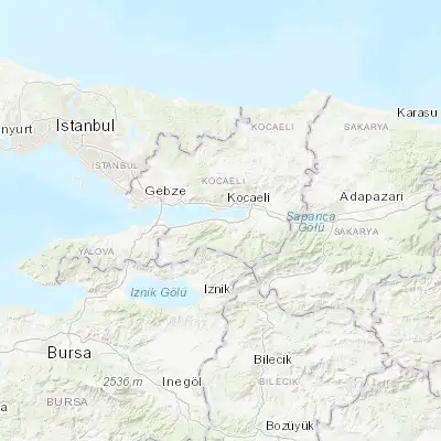 Map showing location of Gölcük (40.715010, 29.818240)