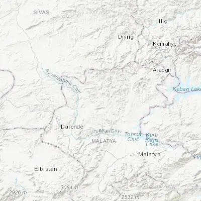 Map showing location of Hekimhan (38.816220, 37.928820)