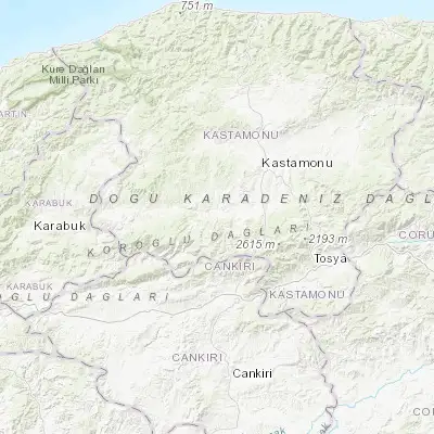 Map showing location of İhsangazi (41.204320, 33.554550)