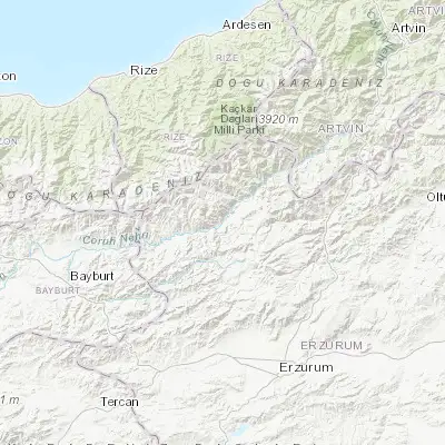 Map showing location of İspir (40.479810, 40.993730)