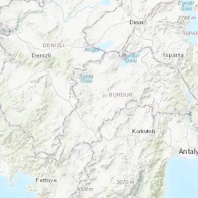 Map showing location of Karamanlı (37.373010, 29.823080)