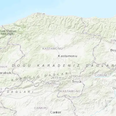 Map showing location of Kastamonu (41.378050, 33.775280)