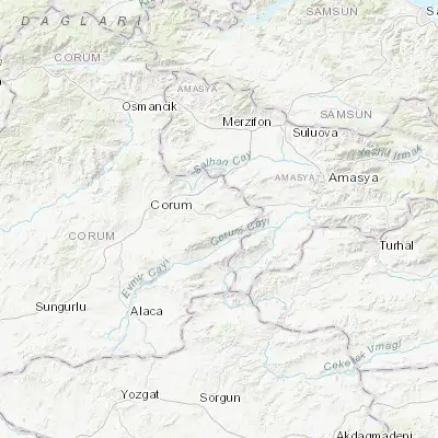 Map showing location of Mecitözü (40.520000, 35.295280)