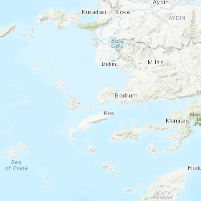 Map showing location of Turgutreis (37.016670, 27.266670)