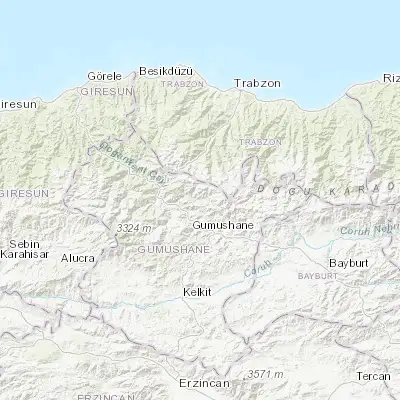 Map showing location of Yağlıdere (40.544320, 39.527620)