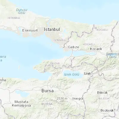 Map showing location of Yalova (40.655010, 29.276930)