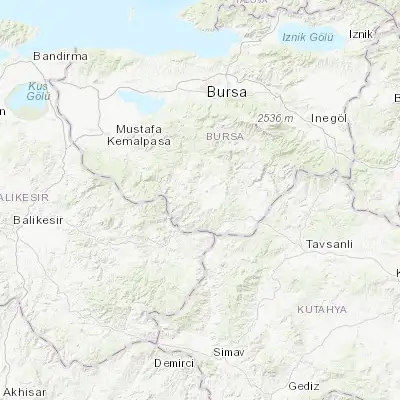 Map showing location of Yenice (39.760890, 28.907290)