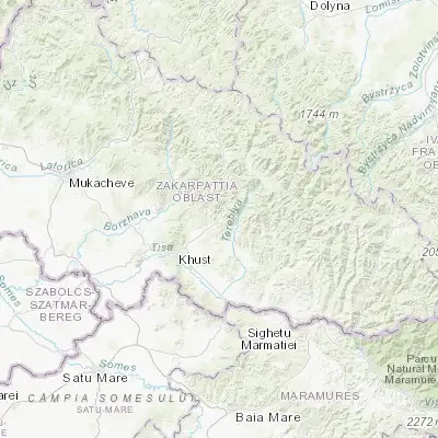 Map showing location of Berezovo (48.299730, 23.478850)