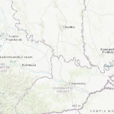 Map showing location of Kostryzhivka (48.654560, 25.709160)