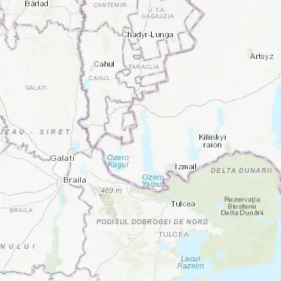 Map showing location of Kotlovyna (45.506920, 28.574380)