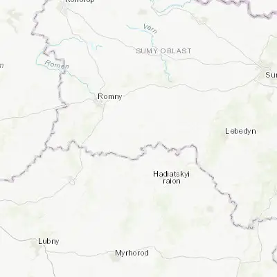 Map showing location of Lypova Dolyna (50.564280, 33.797930)