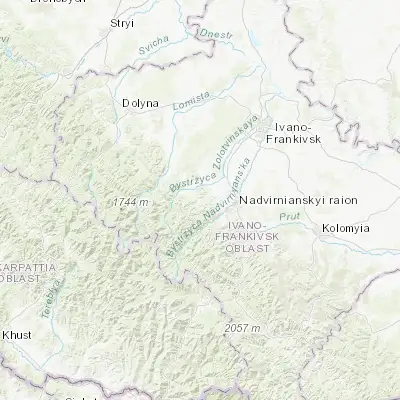 Map showing location of Maniava (48.654850, 24.370960)