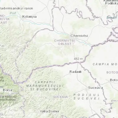 Map showing location of Nyzhni Petrivtsi (48.030550, 25.725210)