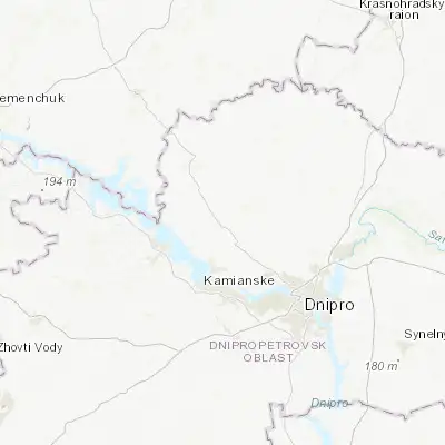 Map showing location of Petrykivka (48.727900, 34.628370)