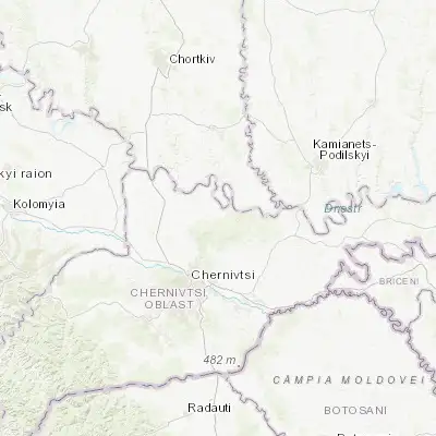 Map showing location of Rzhavyntsi (48.506590, 26.077250)