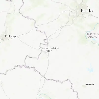 Map showing location of Verbivka (49.416670, 35.533330)