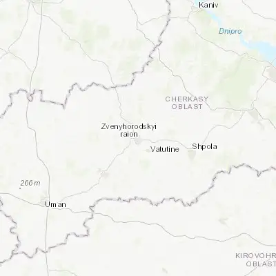 Map showing location of Zvenihorodka (49.077650, 30.960740)