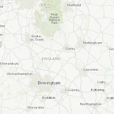 Map showing location of Burton upon Trent (52.807280, -1.642630)