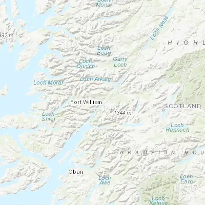 Map showing location of Caol (56.837210, -5.100620)