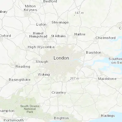 Map showing location of Westminster (51.497500, -0.135700)