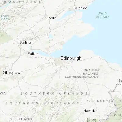 Map showing location of Edinburgh (55.952060, -3.196480)