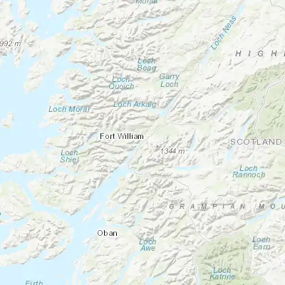 Map showing location of Fort William (56.816480, -5.112080)