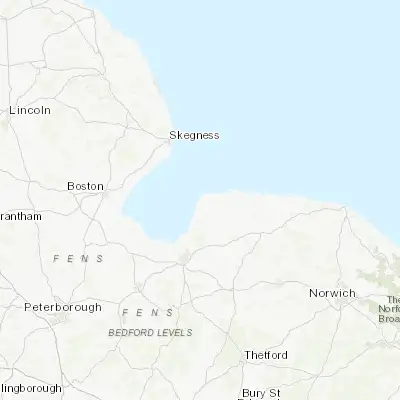 Map showing location of Hunstanton (52.950000, 0.500000)