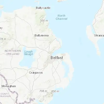 Map showing location of Jordanstown (54.683330, -5.900000)