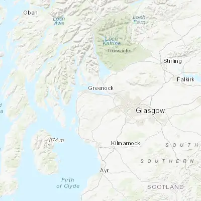 Map showing location of Kilmacolm (55.894700, -4.626430)