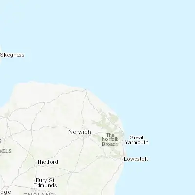 Map showing location of Mundesley (52.878420, 1.429700)