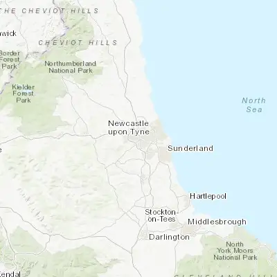 Map showing location of Newcastle upon Tyne (54.973280, -1.613960)