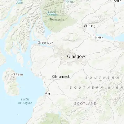 Map showing location of Newton Mearns (55.773340, -4.333390)