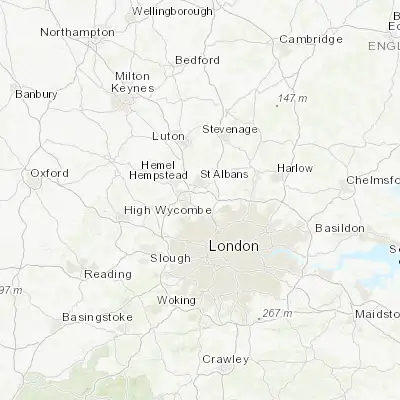 Map showing location of Radlett (51.685930, -0.318680)