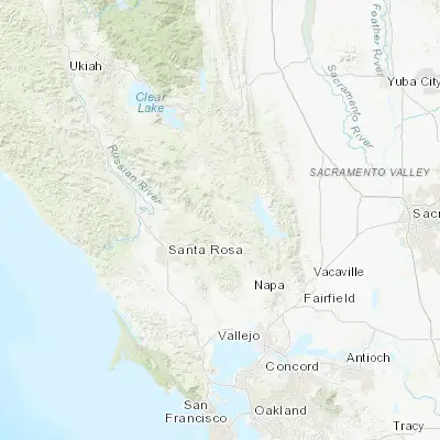 Map showing location of Angwin (38.575740, -122.449980)