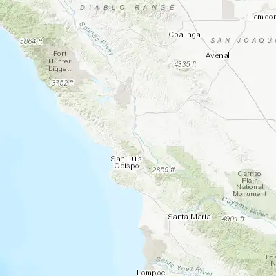 Map showing location of Atascadero (35.489420, -120.670730)