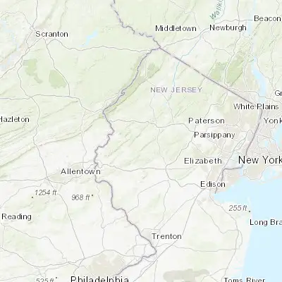 Map showing location of Beattystown (40.813150, -74.842940)