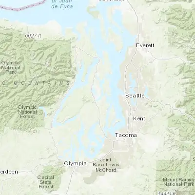 Map showing location of Bremerton (47.567320, -122.632640)