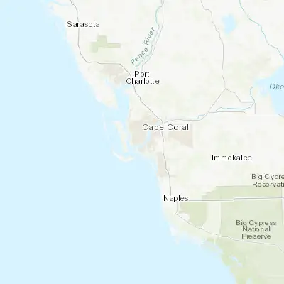 Map showing location of Cape Coral (26.562850, -81.949530)