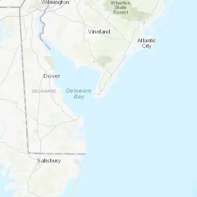 Map showing location of Cape May (38.935110, -74.906010)