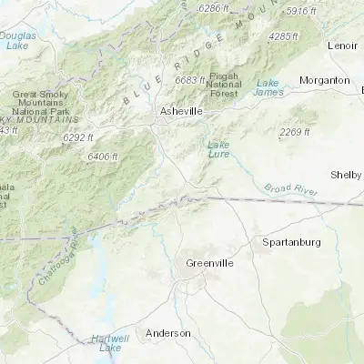 Map showing location of East Flat Rock (35.280120, -82.422060)