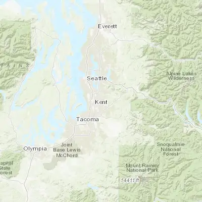 Map showing location of East Hill-Meridian (47.410520, -122.173690)