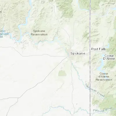 Map showing location of Fairchild Air Force Base (47.618790, -117.648260)