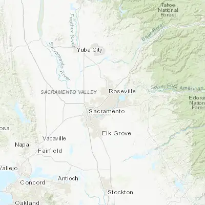 Map showing location of Foothill Farms (38.678770, -121.351140)