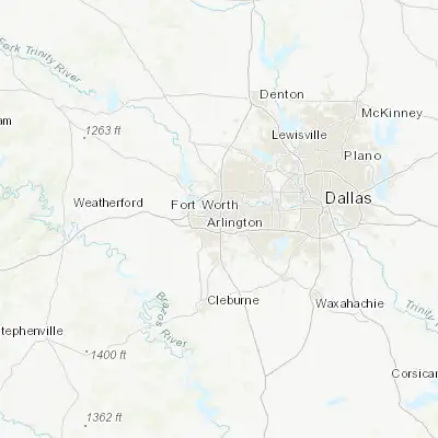 Map showing location of Fort Worth (32.725410, -97.320850)