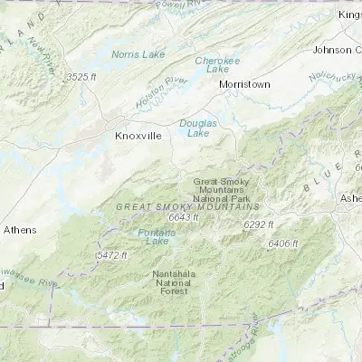 Map showing location of Gatlinburg (35.714530, -83.511890)