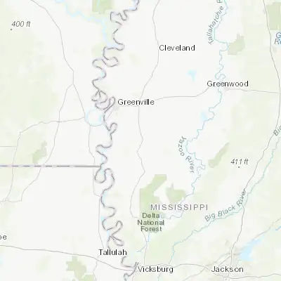 Map showing location of Hollandale (33.169010, -90.853990)