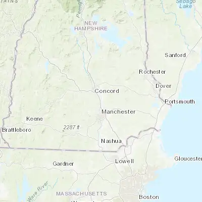 Map showing location of Hooksett (43.096750, -71.465070)