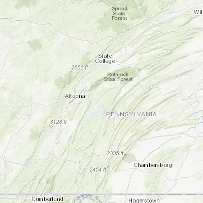 Map showing location of Huntingdon (40.484800, -78.010280)