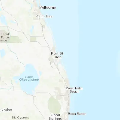 Map showing location of Jensen Beach (27.254490, -80.229770)