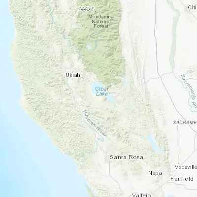 Map showing location of Kelseyville (38.977950, -122.839440)